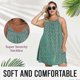 thumbnail image 4 of CamiBloom - Floral Printed Camisole Dress, Women's Summer Loose-Fit Mini Dress Sling Tank Sundress Boho Cami Dress (Red,3XL), 4 of 4