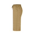thumbnail image 4 of Cotton Pants for Women Summer Casual Elastic Waist Drawstring Capri Sweatpants with Pockets Lounge Capris (S, Khaki), 4 of 7