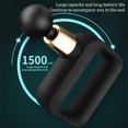 thumbnail image 4 of Masajeador de percusión de mano recargable músculo vibración masaje fitness relajación cuerpo máquina físico equipo negro AweSitey CE001199-01B, 4 of 7