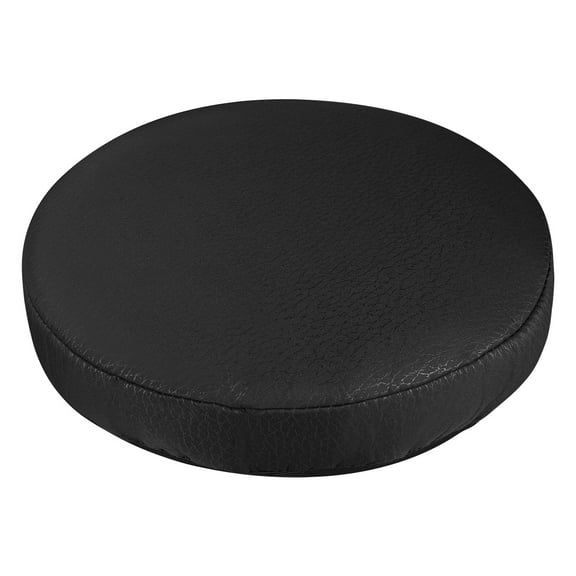 Thick Elastic Barstool Seat Cushion Cover Practical Stool Cover Round Chair Protector for Home Shop - Black (Diameter 35cm )