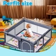 thumbnail image 7 of FUGWU Baby Play Mat for Floor, Fits 47x47 Playpen, Non-Slip & Soft Crawling Mat for Infants (Pink Animal), 7 of 7