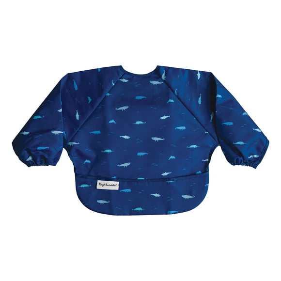 Babero impermeable de manga completa para bebé Tiny Twinkle Ocean Life