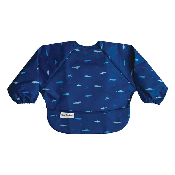 Babero impermeable de manga completa para bebé Tiny Twinkle Ocean Life