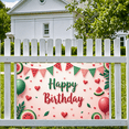 thumbnail image 6 of Watermelon Banner Happy Birthday Decorative Garland Fruit Design Celebration Party for Birthday Party Kids Celebration Summer Event, 6 of 6