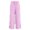 X3Purple, variant on lnmuld Girls Solid Crinkle Gauze Wide Leg Pants Elastic Drawstring Split Hem Casual Beach Trousers Size:5-6 Years
