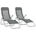 thumbnail image 1 of vidaXL Chaises Longues d'Extérieur Pliantes Bain de Soleil en Textilène, 1 of 6