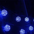 thumbnail image 4 of LINLIN Silver Moroccan Orb Light, Waterproof 20LED 8 Mode Metal Goble Lantern Solar Dazzling Moroccan Fairy String Light for Outdoor Garden Yard Party Christmas Ambiance Decorations, 4 of 8