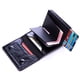 thumbnail image 4 of (PU negro) Cartera táctica minimalista para hombre, tarjetero de metal delgado anti-RFID-B, tarjetero de cuero plegable para hombre para bolsillo frontal con clip para dinero, 4 of 5