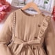 thumbnail image 2 of Gibobby Vestido de Navidad Vestido de otoño-invierno para niña pequeña, vestido suéter de punto de Color sólido de manga larga para niña, vestidos, trajes de falda (Beige, 5-6 años), 2 of 5