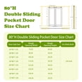 thumbnail image 3 of 64" X 80" Sliding Pocket Door White Standard Door with Hardware Kit Set, 3 of 7