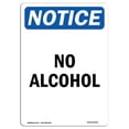 thumbnail image 1 of SignMission OS-NS-A-710-V-16003 7 x 10 in. OSHA Notice Sign - Notice No Alcohol, 1 of 1