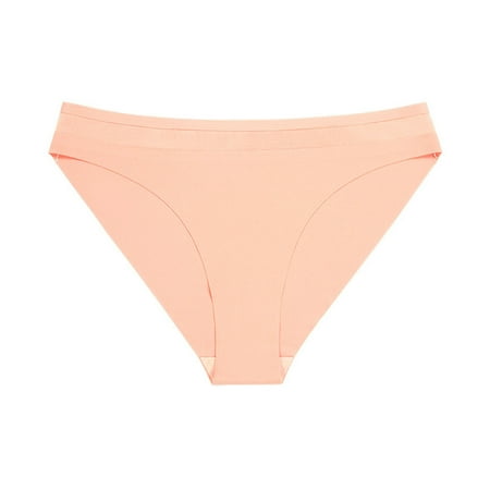 

TIHLMK Womens Thong Underwear Plus Size Women Pack Clearance Women Solid Color Lingerie Panties Ladies Thongs Breathable Panties Ladies Underwear Gifts for Women Pink Underwear