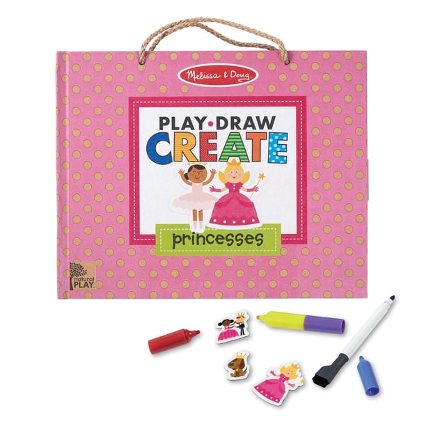 Kit de dibujo e imanes Melissa & Doug Natural Play Princess