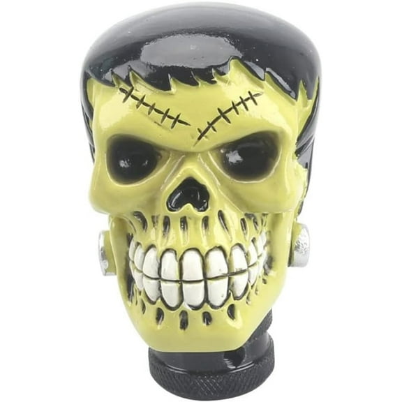Frankenstein Shift Knob Skull Gear Stick Shifter Halloween Skull Universal Manual Car Shifter Stick Head Shift Knob Lever Car Accessories fit Universal Manual Atomatic