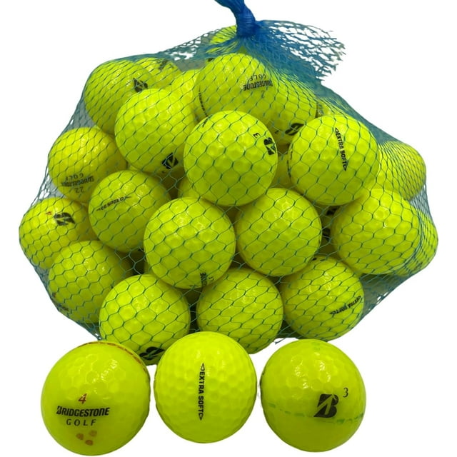 Golf Ball Planet - Bridgestone Mix Recycled Golf Balls (50 Pack, 5A/Mint, Yellow)