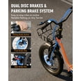 thumbnail image 5 of ActBest Folding 3‑Wheel Electric Tricycle for Adults/Seniors, 18"x3.0" Fat Tire E‑Trike, 750W(Peak1200W),48V 10.4Ah Battery, Ideal for Grocery Shopping, Walking Dogs, Carrying Cargo,Orange, 5 of 8