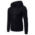 thumbnail image 1 of Hommes Sweat-Shirt Gym Manches Longues Cordon à Capuche Cardigan Zipper Hoodie, 1 of 4