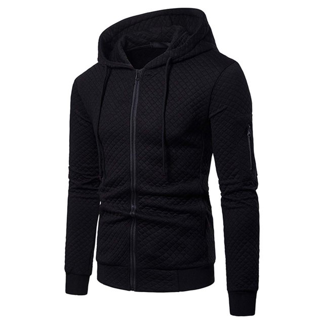 Hommes Sweat-Shirt Gym Manches Longues Cordon à Capuche Cardigan Zipper Hoodie