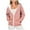 Pink, variant on Women's Comfortable Solid Hoodie Coat Full Zip Running Track Jacket Outdoor Recreation Coat Pink M