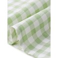 thumbnail image 6 of DARING DIVA Women's Plus Gingham Tops Plaid  V Neck Summer Babydoll Top 3X Light Green, 6 of 6