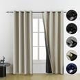 thumbnail image 1 of Cortinas opacas FEBSIXTH, 100% poliéster, color beige, 213 x 137 cm, 1 of 7