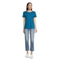 thumbnail image 3 of Time and Tru Women's Short Sleeve Crew Tee (5 Pack), 3 of 5