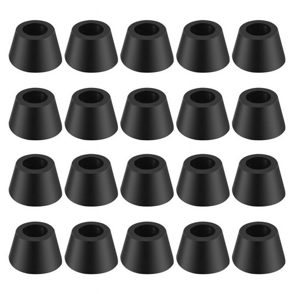 20PCS Black Chair Couch Table Rubber Furniture Leg End Caps 16mm Dia 5783