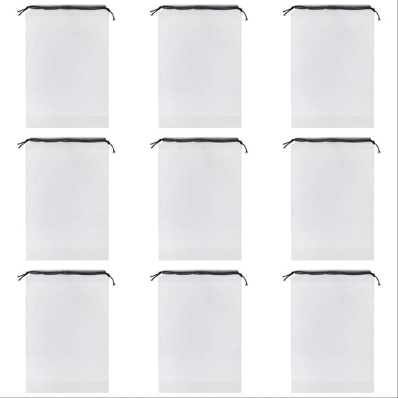 1-20PC Clear Clothing Shoe Bags Drawstring Travel Shoe Bags for Packing Dustproof Portable Shoe Storage for Men and Women 11.8x15.7 Inch