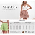 thumbnail image 4 of BTFBM Summer Skirts for Women Floral High Waist Shorts Underneath Boho Tiered Flowy Tennis Skorts Casual Mini Skirt, 4 of 7