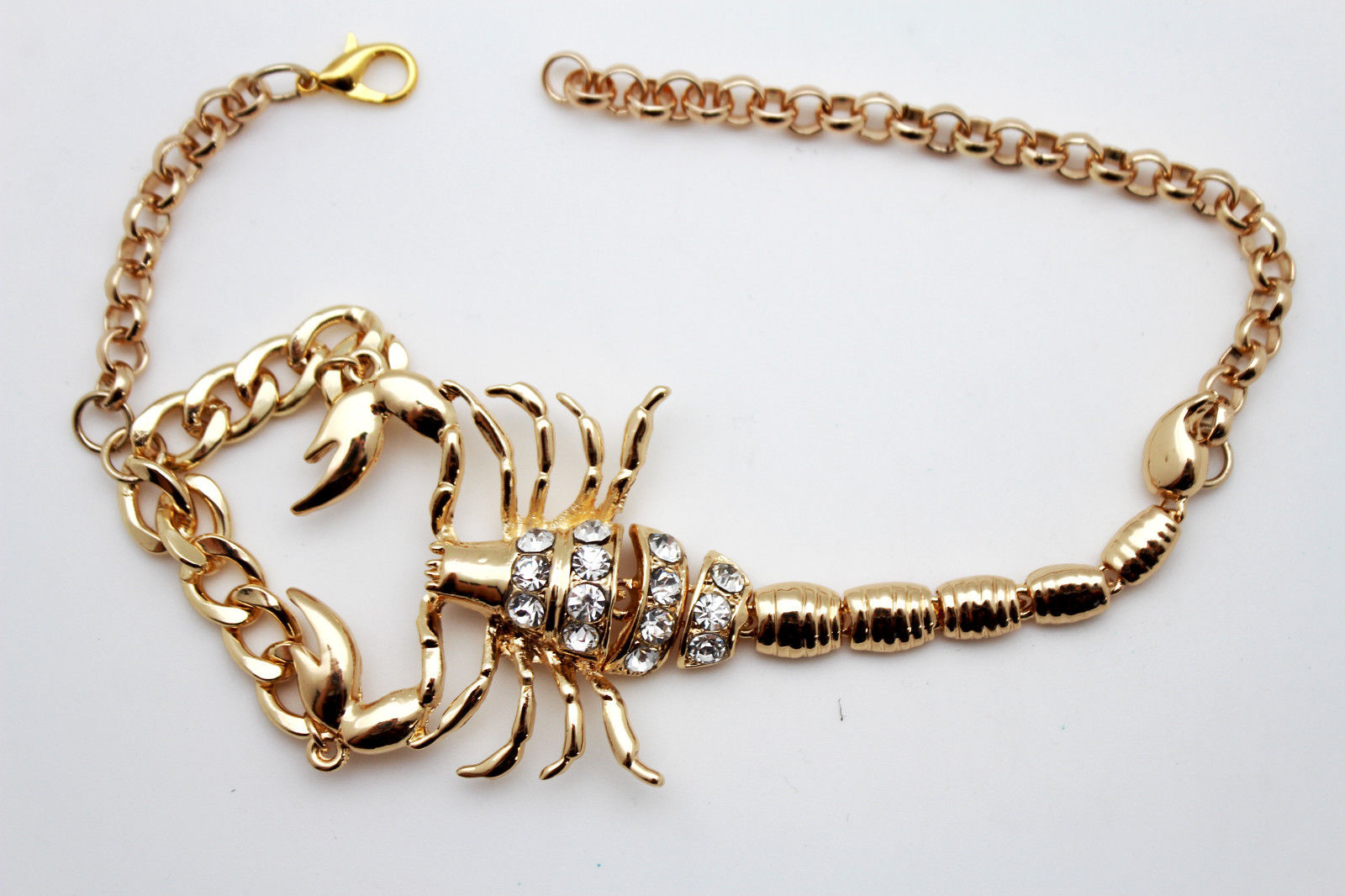 Women Western Boot Bracelet Gold Metal Chains Scorpion Anklet Bling Shoe Charm