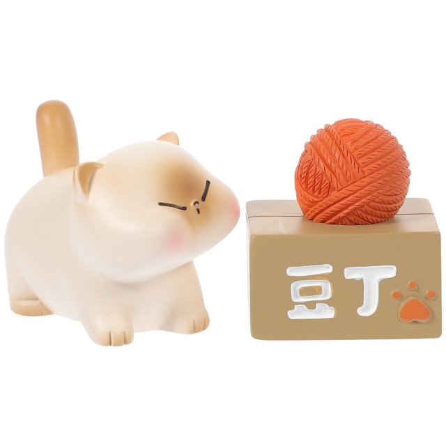 Miniature Cat Statue Resin Craft Cat Figure Mini Garden Miniature Animal Statue Decoration