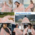 thumbnail image 5 of Pink Boho Cooling Blanket,Lightweight Breathable Summer Throw Blanket with Double Sided Cold Effect,Vintage Abstract Tribal Decorative Oriental Picnic Blankets Bed Sheet for Hot Sleepers 60"x80", 5 of 8