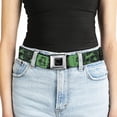 thumbnail image 5 of Grateful Dead Belt, Seatbelt Buckle Belt, Grateful Dead Text Skull Roses Green, 30 to 44 Inches, 5 of 9