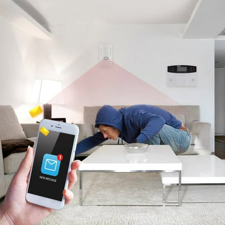 Wireless GSM SMS Home Alarm Apparatus Burglar System 99+4 Defense Zones