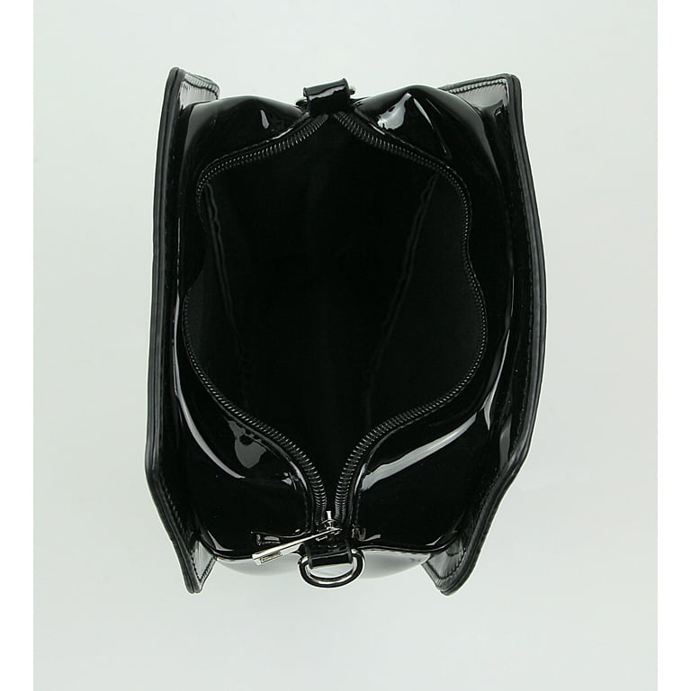 Patent Leather Mini Backpack in Black