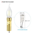 thumbnail image 4 of Unique Bargains E14 Bulb Socket with Wire and 3 Inch Tall Gold Candle Covers Kit 6 Sets, 4 of 6