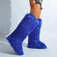 thumbnail image 3 of Women's Winter Warm Fluffy Faux Fur Knee High Snow Boots -Fashionable & Cozy Non-Slip Sole Long Boots, 3 of 5