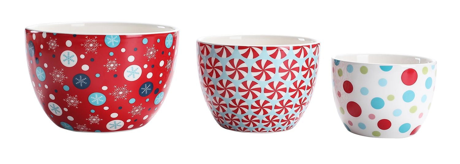Holiday Time 3-Piece Nesting Bowl Set