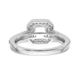 thumbnail image 5 of Solid 14K White Gold Diamond Side-Stones with Princess Cut CZ Cubic Zirconia Center Stone Square Halo Engagement Ring Size 8, 5 of 8