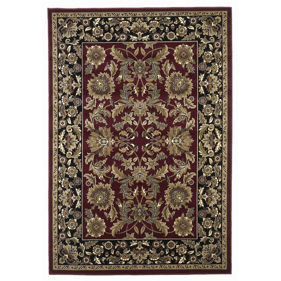 5'3" x 7'7" Polypropelene Red/Black Area Rug