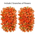 thumbnail image 6 of Bougainvillea Artificial Fall Hanging FlowersPlants for Outdoors Autumn Decoration, 2pcs Faux Bougainvillea Vines Orange Fake Flowers Realistic UV Resistant Silk Flowers for Outside Planter Yard Home, 6 of 17