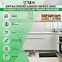 T3-R Sticky Traps for Bugs Extra Large (12 Pack) - Mouse and Insect Glue Boards - Disposable Non-Toxic Glue Traps for Mice and Rats - Extra Strength Sticky Glue Traps for Rodent