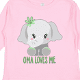 thumbnail image 4 of Inktastic Oma Loves Me- cute elephant Boys or Girls Long Sleeve Toddler T-Shirt, 4 of 5