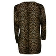 thumbnail image 6 of Womens Clothes Clearance LEAVINGSUO Fall Winter V Neck Long Tops for Women, Womens Tops Clearance Women Casual V-Neck Leopard Print Pocket Blouse Long Sleeve Tops, 6 of 6