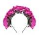thumbnail image 3 of Zhuge Corona de flores mexicanas Tocado del Día de los Muertos Diadema floral hawaiana (azul), 3 of 5
