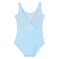 thumbnail image 4 of Zaldita Kids Girls Gymnastics Leotards Round Neck Sleevesess Leotard Activewear Training Dance Light Blue 140, 4 of 5