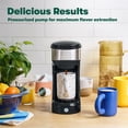 thumbnail image 3 of Compact Single Serve Coffee Maker - Brews and Ground Coffee, 6-14oz Reservoir, Space-Saving Design for Home or Office - Perfect for Small Kitchens, 3 of 7