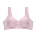 thumbnail image 2 of Dwellite Bras for Women Senior Front Closure Plus Size Comfy Breathable Full Support Everyday Bra with Snaps 2026 Light Purple 36, 2 of 6
