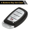 thumbnail image 3 of 4 Buttons Key fob Shell Case for Hyundai Elantra 2015-2021 Keyless Entry Remote Replacement Case Brown Silver Tone, 3 of 6
