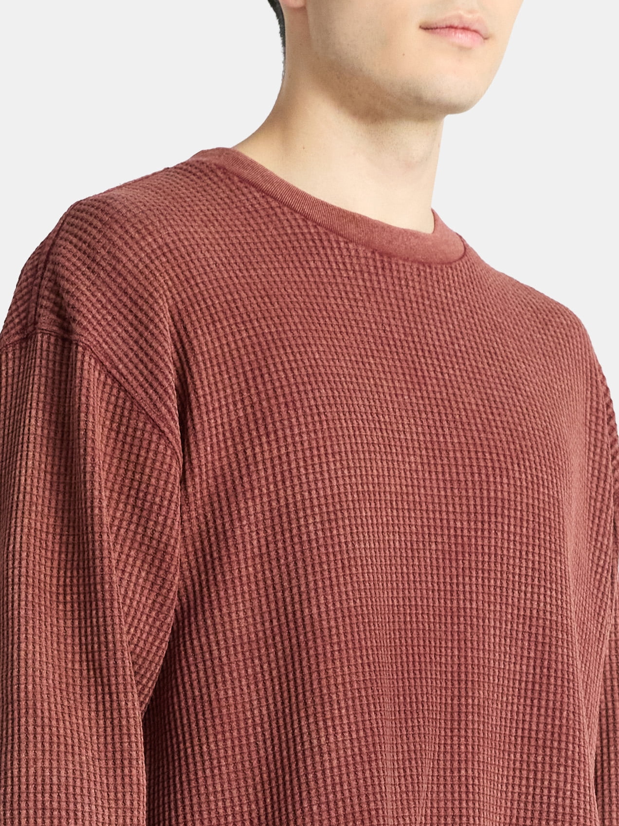 No Boundaries Thermal Tee with Long Sleeves, Men's & Big Men's